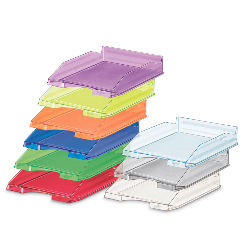 Caja 10 Bandejas de Plástico Colores Trans. Fluor Surtidos FAIBO Imagen principal del producto