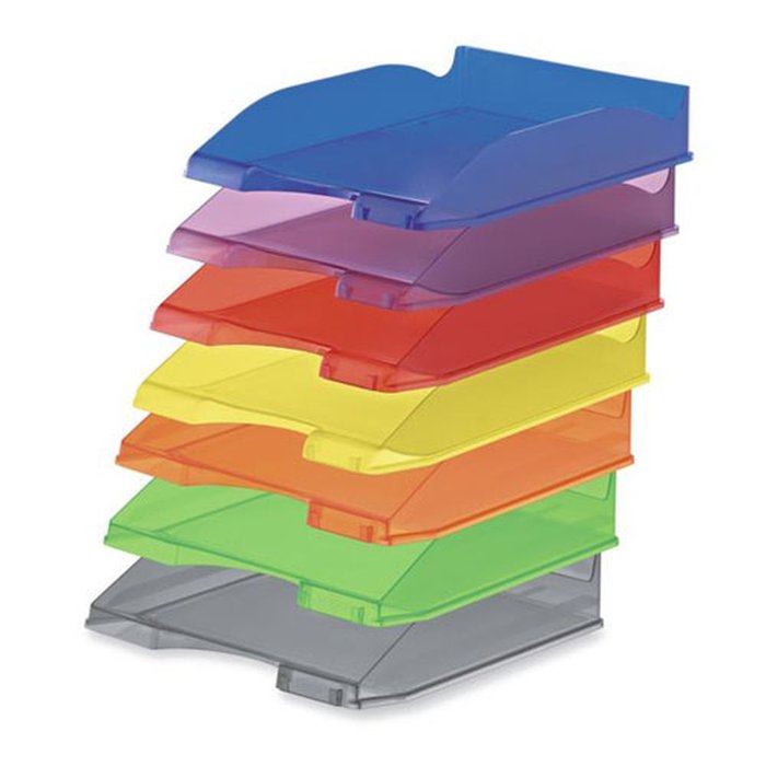 Caja 10 Bandejas de Plástico Colores Translucidos Surtidos FAIBO Imagen principal del producto
