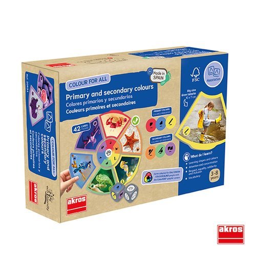 JUEGO COLORES PRIMARIOS Y SECUNDARIOS EN INGLES | AKROS | 1 UNIDAD | 8426804205342