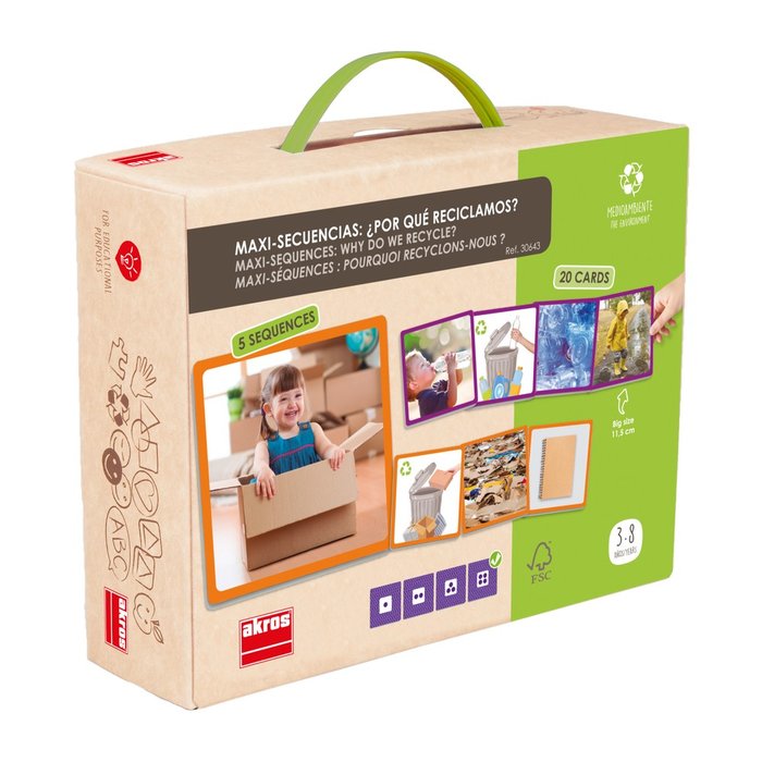 JUEGO AKROS MAXI-SECUENCIAS: ¿POR QUE RECICLAMOS? | AKROS | 1 UNIDAD | 8426804306438