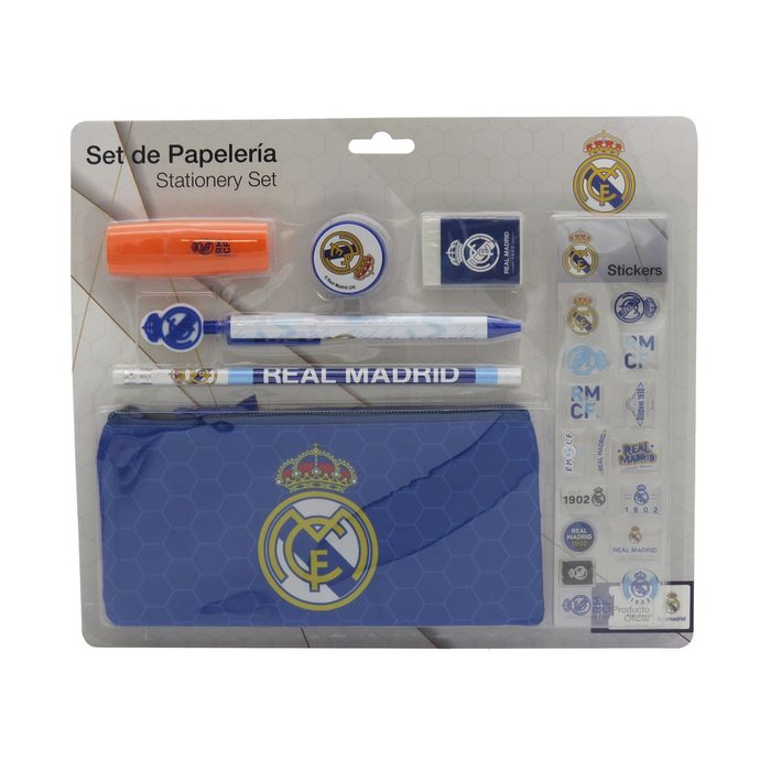 Set de Papelería con Pegatinas Real Madrid CYP