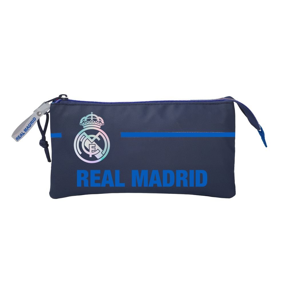 Portatodo triple azul con banda adaptadora a carro Real Madrid CYP Imagen principal del producto