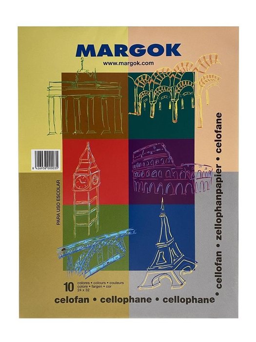 Bloc Manualidades Margok Celofan 10 hojas folio surtido Imagen principal del producto