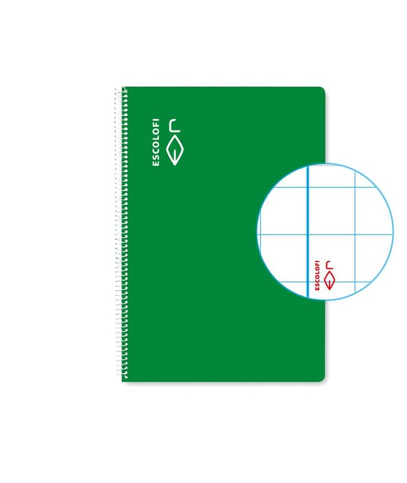 Bloc Espiral Estándar Liso 50H 90g | Escolofi | Cartón | Formato Estándar | Pack 5 Unidades Imagen principal del producto