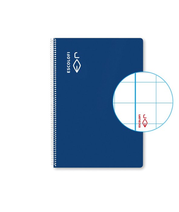 Bloc Espiral Estándar Liso 50H 90g | Escolofi | Cartón | Formato Estándar | Pack 5 Unidades Imagen principal del producto