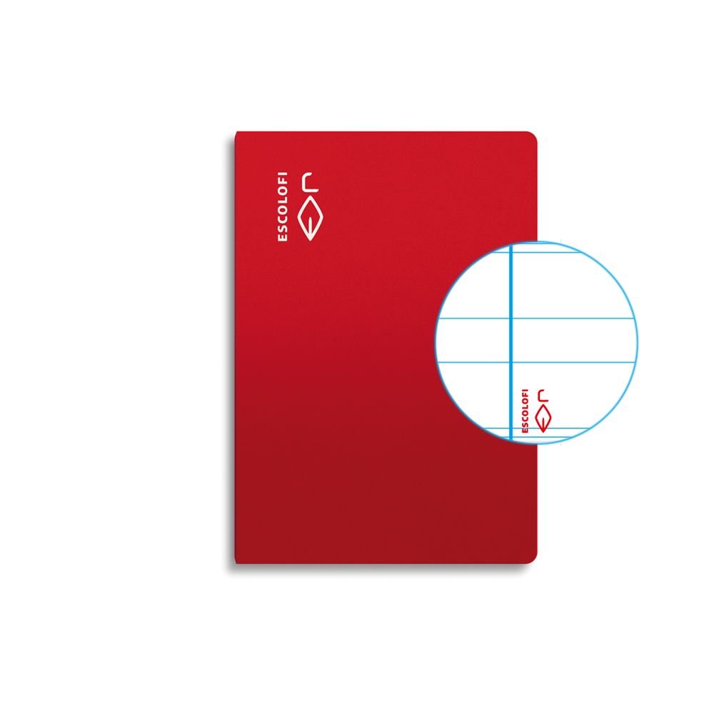 Libreta Cuarto 50H 70G Pauta Montessori 3,5 Rojo Marca EscoLOFI Imagen principal del producto
