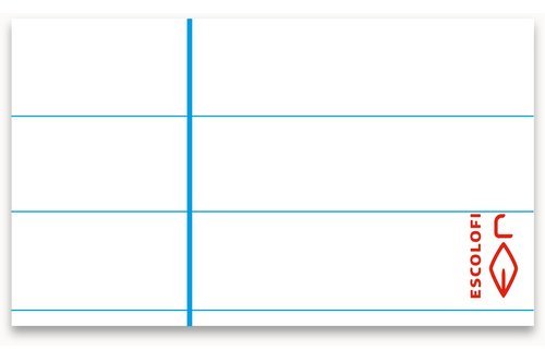 Libreta folio 50 hojas 70 g horizontal margen verde