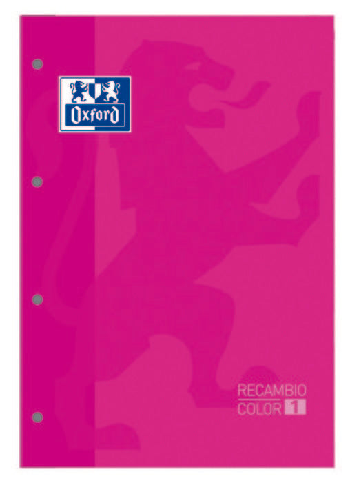 RECAMBIO A4 4 TALADROS 80H CUADRO 5MM OXFORD ROSA FUCSIA | 1 UNIDADES | (OXFORD) Imagen principal del producto
