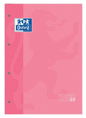 RECAMBIO A4 4 TALADROS 80H CUADRO 5MM OXFORD ROSA CHICLE | 1 UNIDADES | (OXFORD)