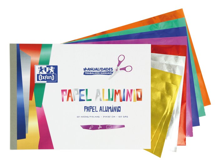 Bloc manualidades A4 10h papel aluminio Oxford marca Oxford Cuadernos
