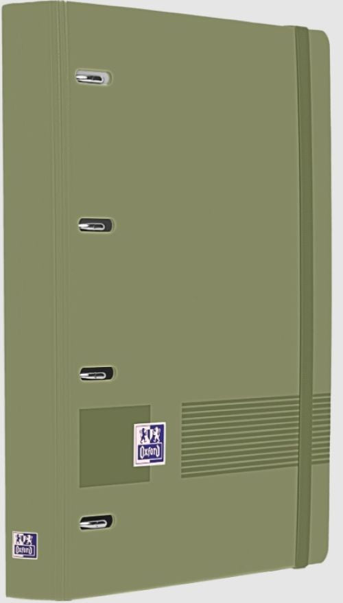 📘 Carpebloc polyfoam a4+ 4 anillas 35mm + recambio cuadrícula 5x5 color verde safari