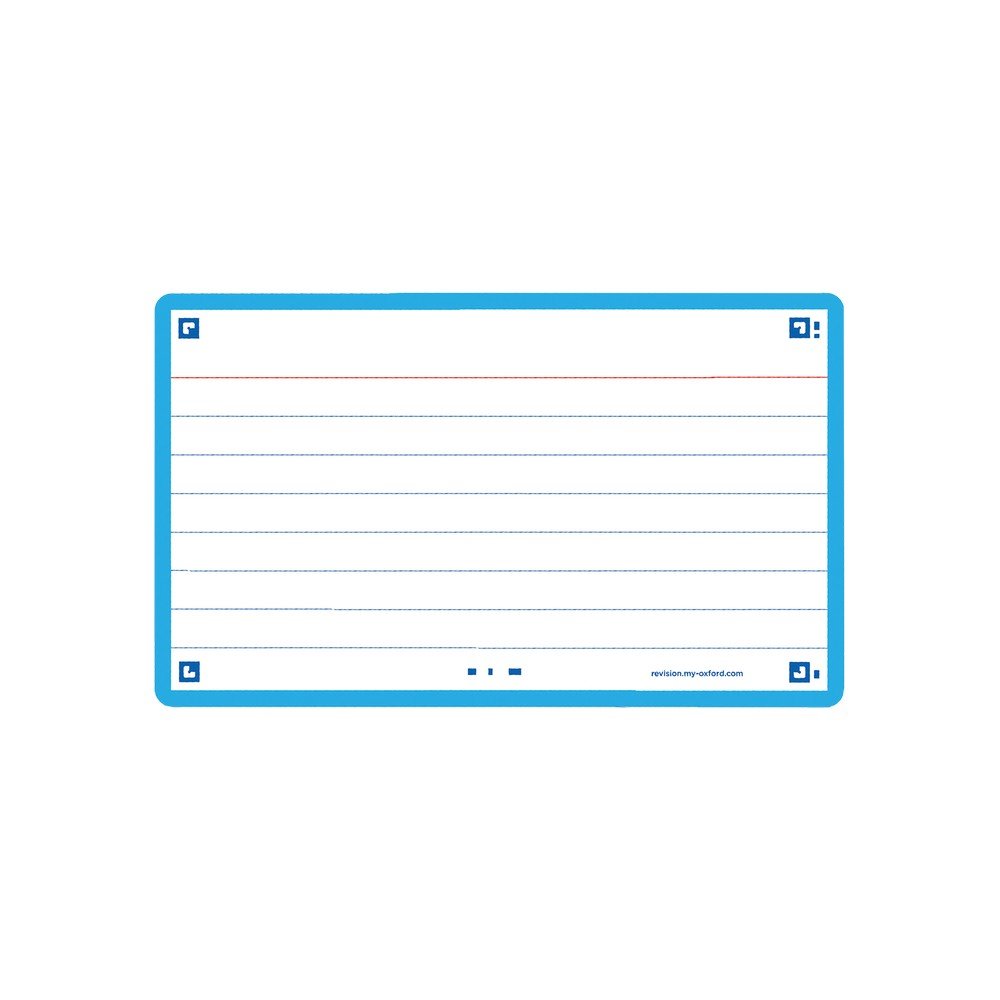 Ficha Revision Flashcard 2,0 A7 Rayada Turquesa Oxford 30U Imagen principal del producto