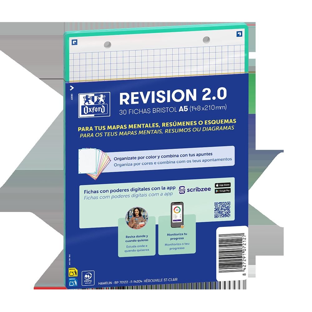 Bloc Espiral Estándar Liso 90g | Oxford | Cartón | Formato Estándar | Pack 1 Unidades