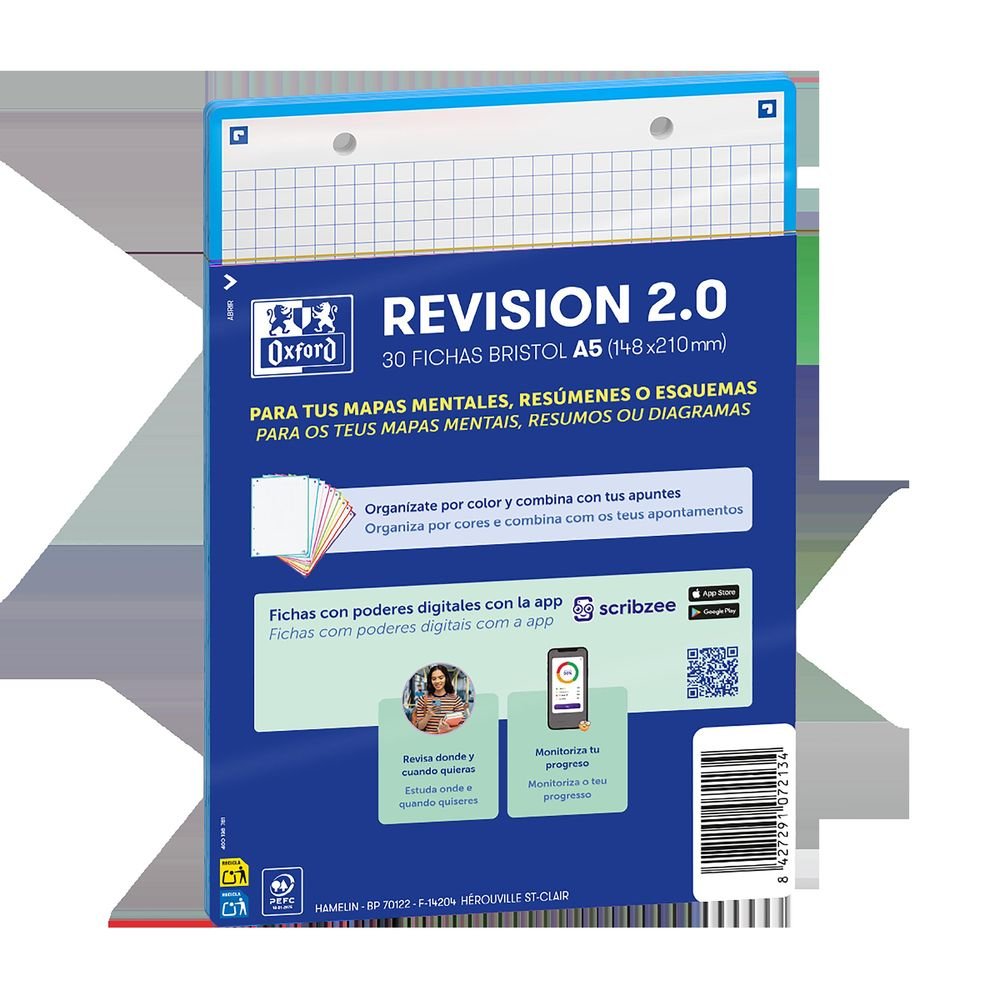 Bloc Espiral Estándar Liso 90g | Oxford | Cartón | Formato Estándar | Pack 1 Unidades Imagen principal del producto