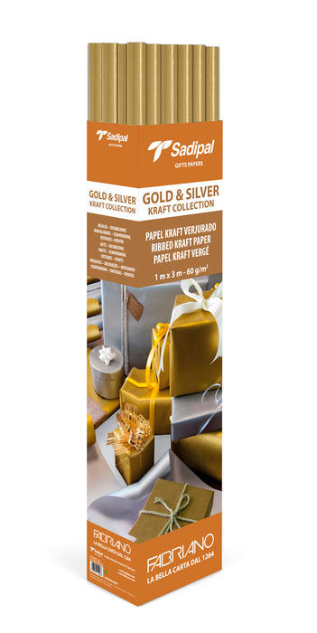 Expositor 25 Rollos Papel Kraft Oro SADIPAL Imagen principal del producto
