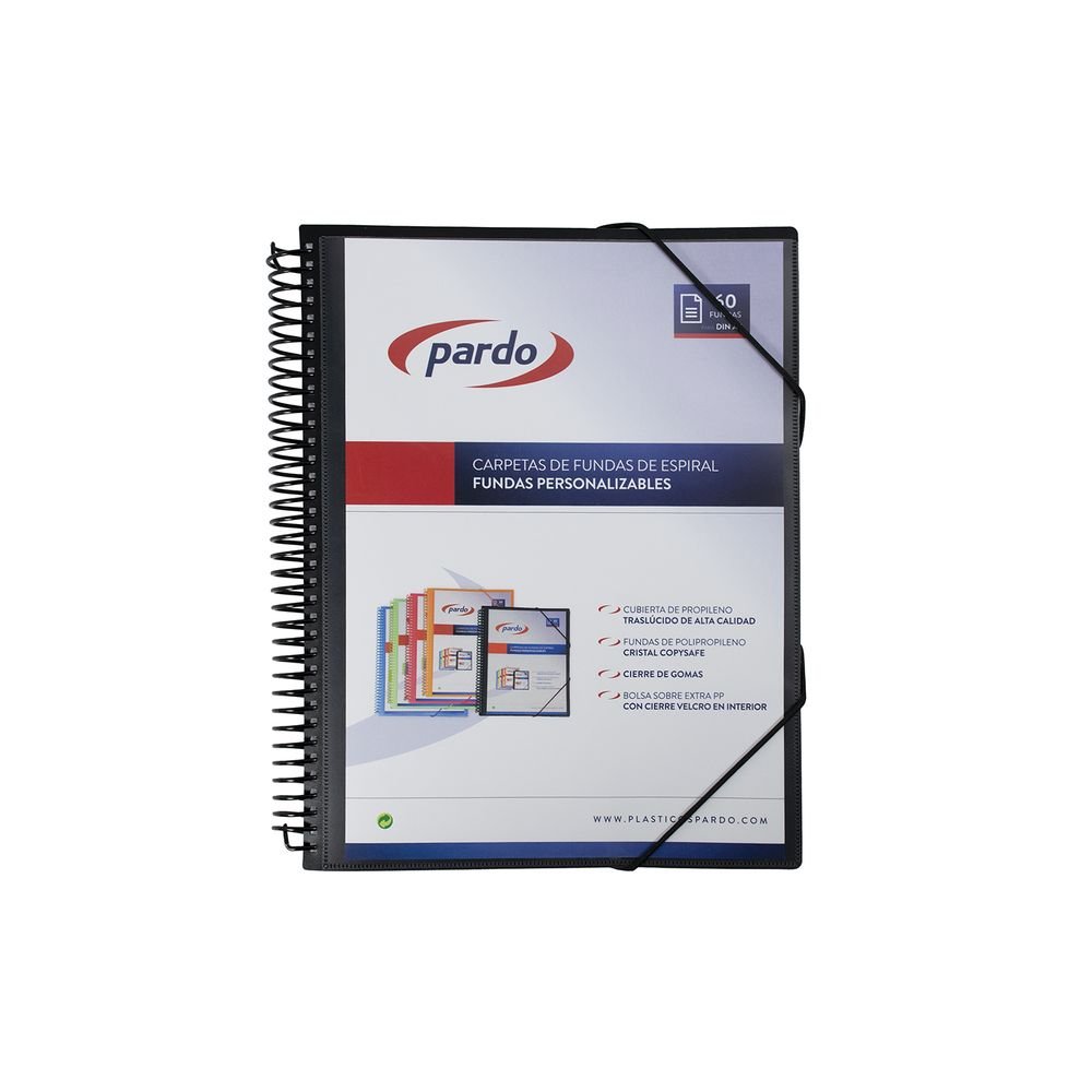 Carpeta A4 espiral 60 fundas personalizable negra Pardo Imagen principal del producto