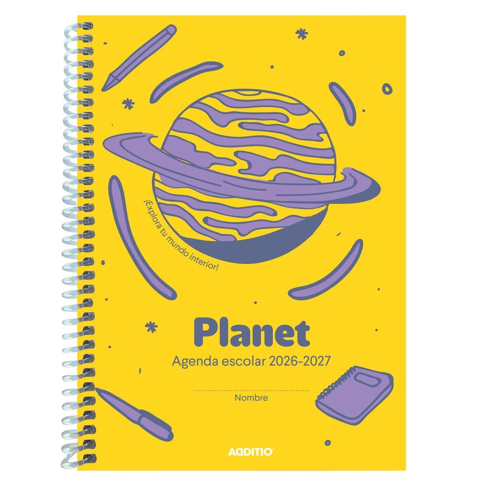 Agenda escolar semana vista Planet 26/27 ADDITIO Imagen principal del producto