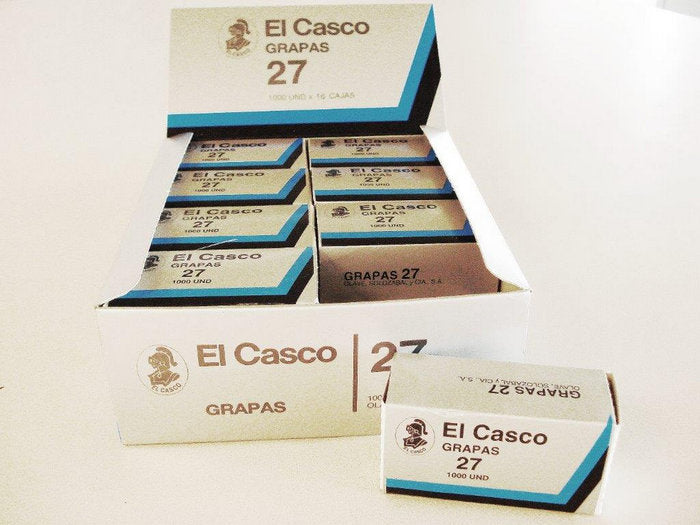 GRAPAS EL CASCO GALVANIZADAS Nº 27 | 16 UNIDADES | (PARDO) Imagen principal del producto