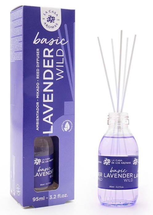 MIKADO BASIC LAVANDER WILD 95ML | CASA AROMAS/FLOR DE MAYO | ENVASE 16 UDS. UNIDAD | 8428390050382