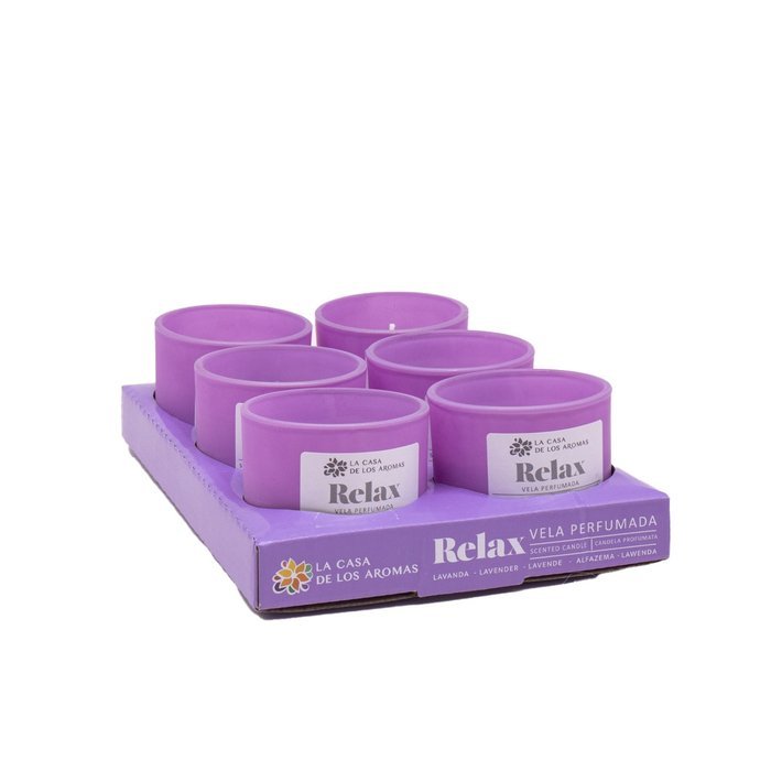 EXPOSITOR 6 VELA PERFUMADA LAVANDA 90G | CASA AROMAS/FLOR DE MAYO | ENVASE 6 UDS. UNIDAD | 8428390061807