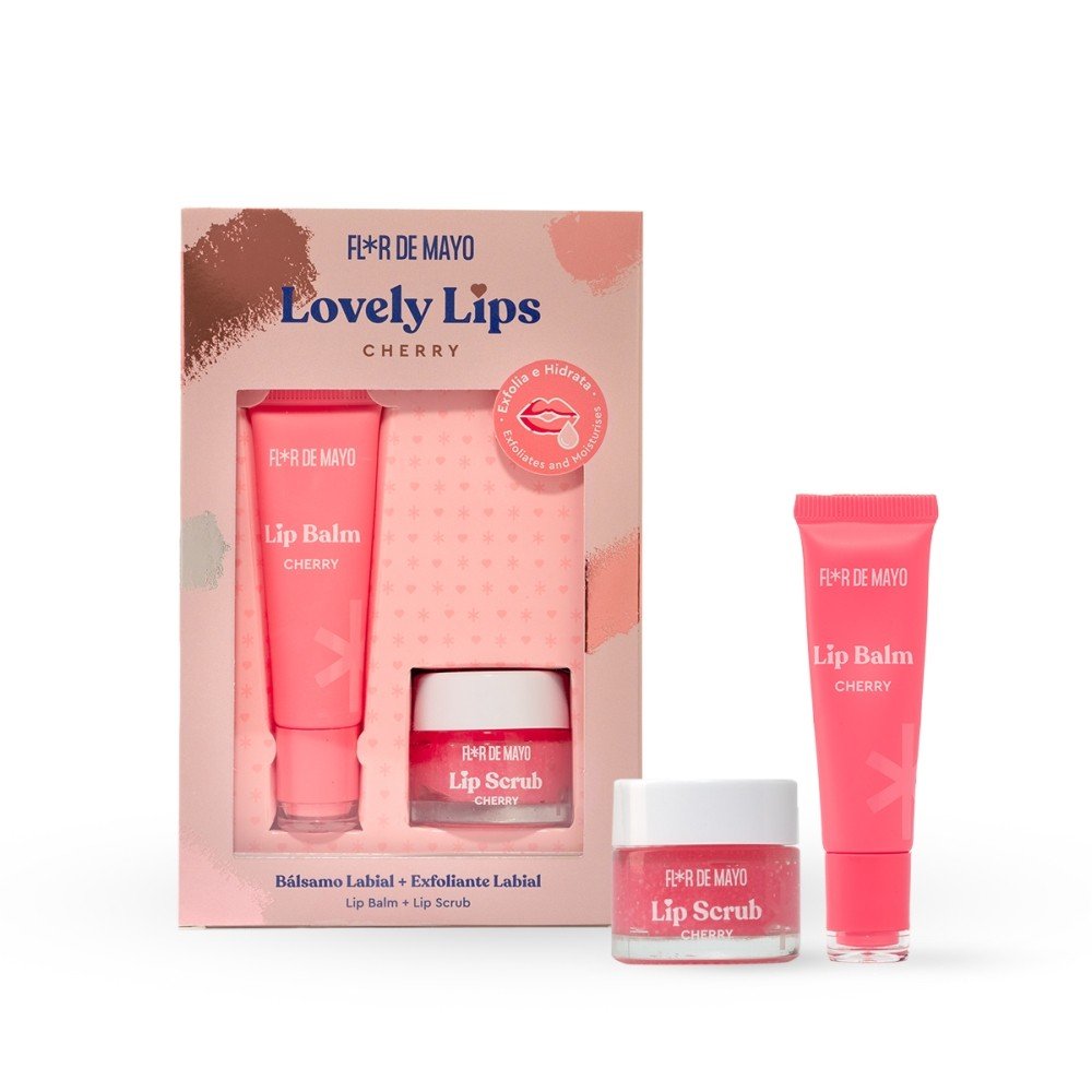Set Cuidado Labial Balsamo y Exfoliante Lovely Cereza CASA Aromas Flor de Mayo