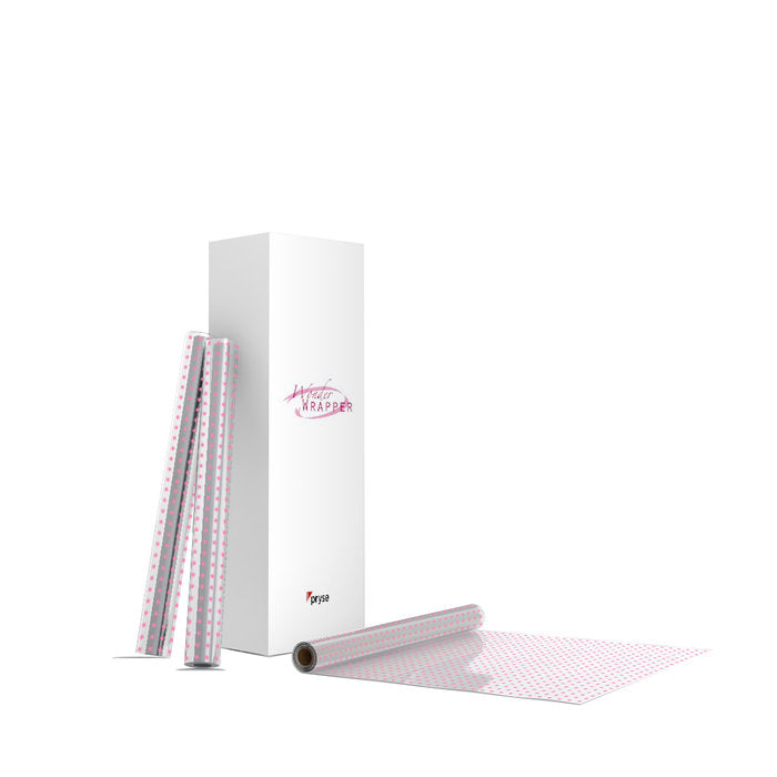 Bobina Papel Celofán Topos Rosas 0,8x50m 35 Micras WONDER WRAPPER