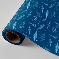 PAPEL REGALO BOBINA 31CM 2K INFANTIL NAVES ESPACIALES | WONDER WRAPPER | 1 UNIDAD | 8429640000676