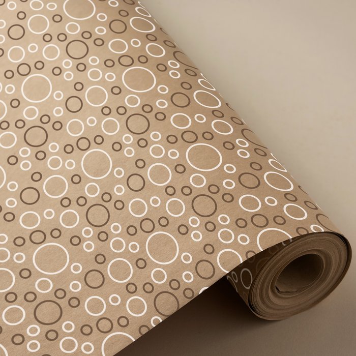 PAPEL REGALO BOBINA DE 62CM 4K 100% KRAFT RECICLADO BURBUJA | WONDER WRAPPER | 1 UNIDAD | 8429640001024