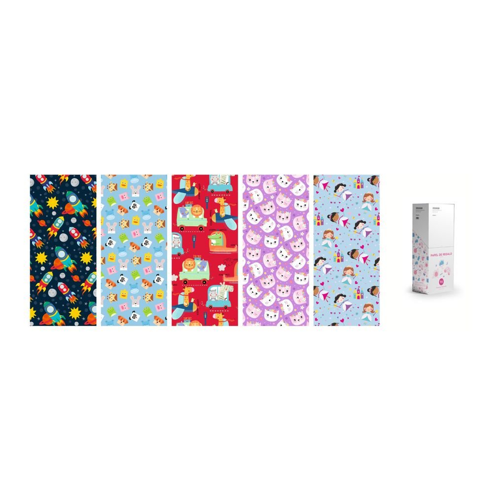 Exp 50 Rollitos de Papel de Regalo Infantil PRYSE Pack 50 unidades