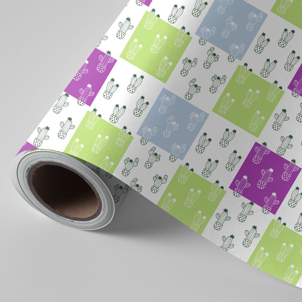 Papel regalo bobina 31 cm cactus Wonder Wrapper Imagen principal del producto