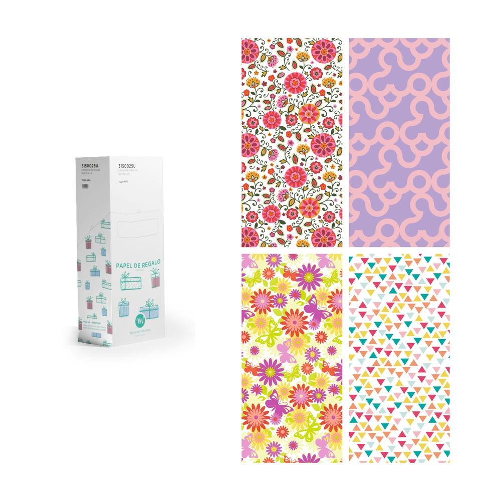 Expositor 50 rollos papel regalo 70x200 Wonder Wrapper Imagen principal del producto