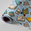 Papel regalo bobina 31 cm 2 kg Wonder Wrapper azul para libros y regalos