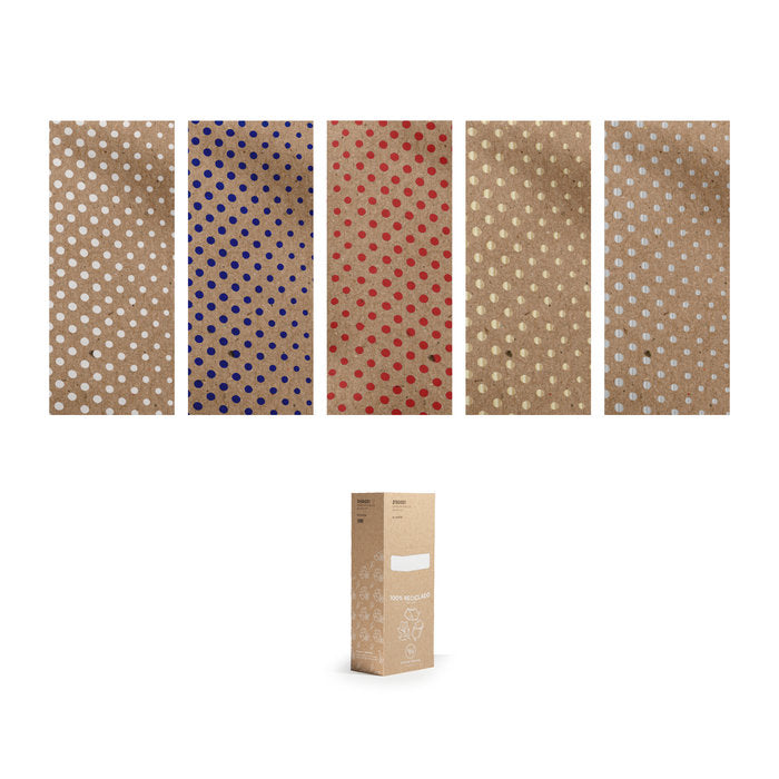 EXPOSITOR 50 ROLLOS PAPEL REGALO KRAFT MIL PUNTOS 70X200 | WONDER WRAPPER | ENVASE 50 UDS. UNIDAD | 8429640020315