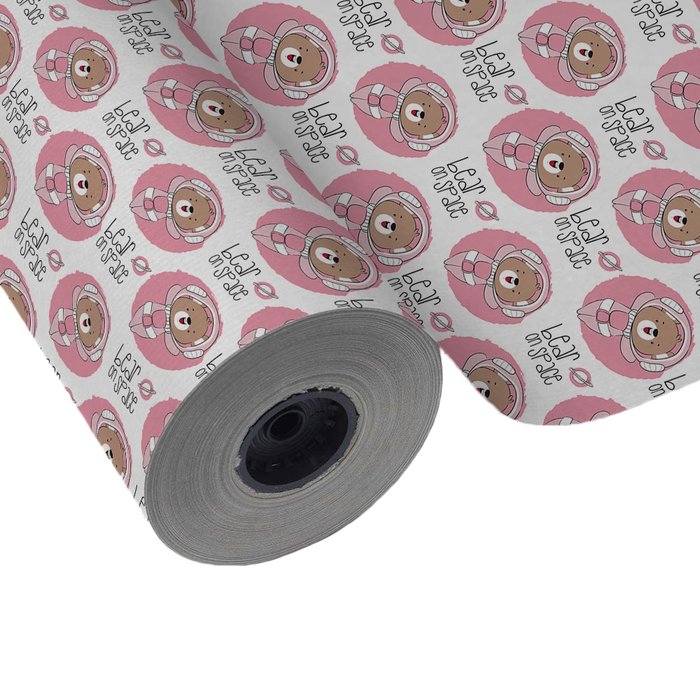 PAPEL REGALO BOBINA 31CM 2K INFANTIL OSO ASTRONAUTA ROSA | WONDER WRAPPER | 1 UNIDAD | 8429640022210