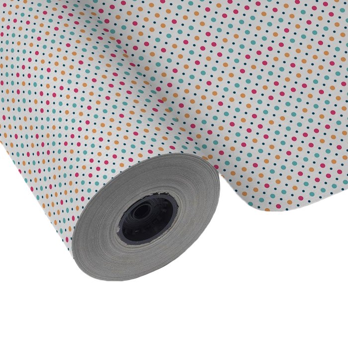 PAPEL REGALO BOBINA 62CM 4K TODO AÑO PUNTOS ROJOS | WONDER WRAPPER | 1 UNIDAD | 8429640022548