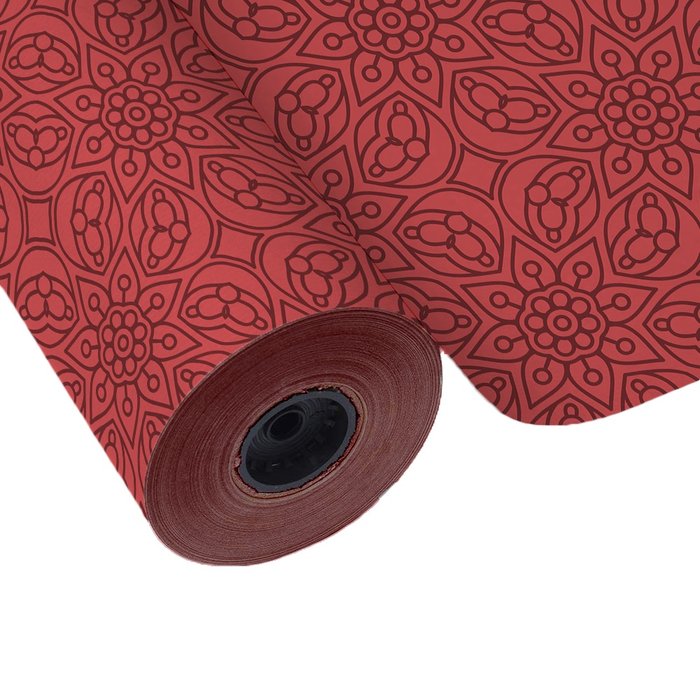 PAPEL REGALO BOBINA 62CM 4K TODO AÑO MANDALA ROJO | WONDER WRAPPER | 1 UNIDAD | 8429640022593
