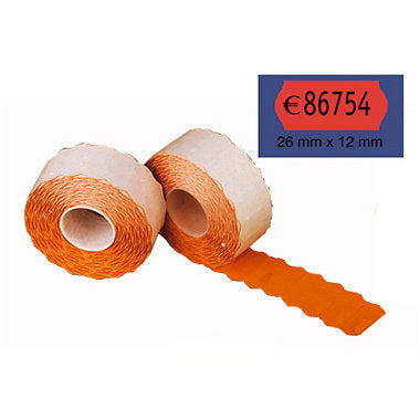 ROLLO ETIQUETAS 26X12 NARANJA REMOVIBLE | 10 UNIDADES | (PRYSE, S,A,) Imagen principal del producto