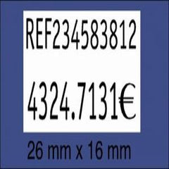 ROLLO ETIQUETAS 26X16 BLANCO REMOVIBLE | 10 UNIDADES | (PRYSE, S,A,)