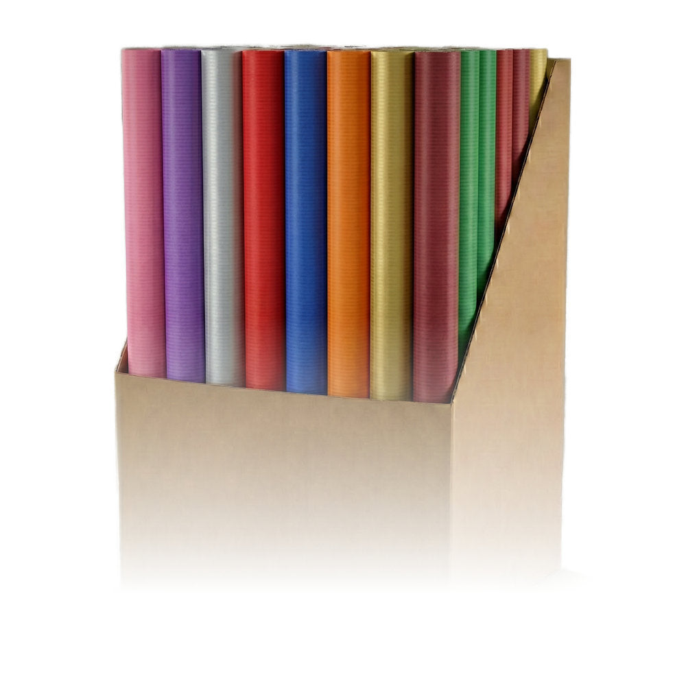 Expositor 50 Rollos Papel Regalo Kraft Verjurado Sur WONDER WRAPPER Imagen principal del producto