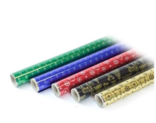 EXPOSITOR 50 ROLLOS PAPEL REGALO NAVIDAD METALIZADO | WONDER WRAPPER | ENVASE 50 UDS. UNIDAD | 8429640315220 Imagen principal del producto