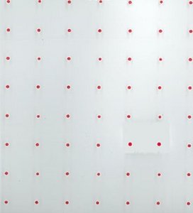 Bobina PP Transparente con Topos Rojos Pryse 0,8 x 50 m
