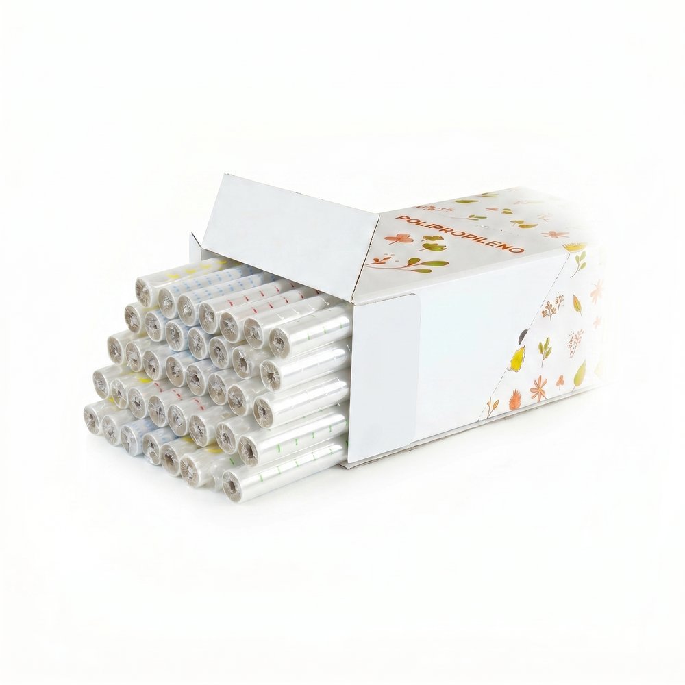 Expositor 72 Rollos Papel Regalo Celofan Decorado Puntitos Wonder Wrapper Imagen principal del producto