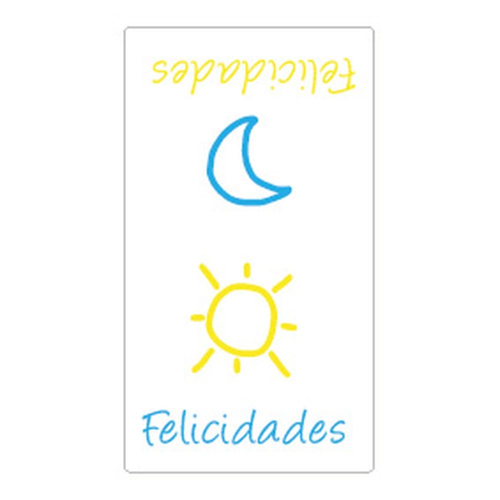 Rollo 300 Etiqueta Cierra Bolsas Felicidades Sol Luna WONDER WRAPPER Imagen principal del producto
