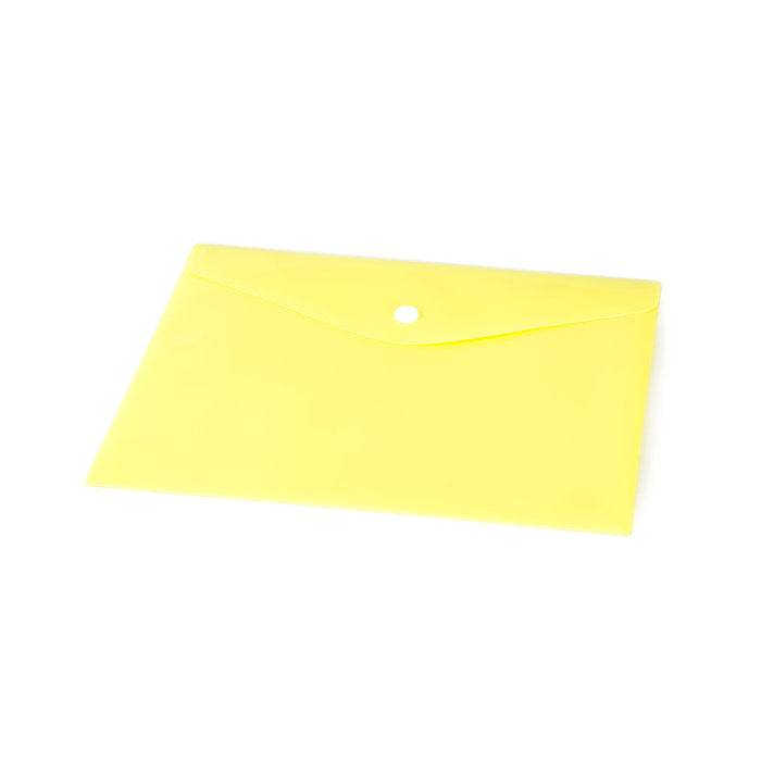 Sobre portadocumentos PP A5 con broche amarillo pastel PRYSE