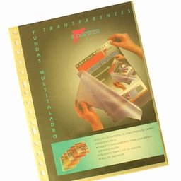 Pack 10 Fundas Multitaladro A4 Twill Amarillo PRYSE Imagen principal del producto