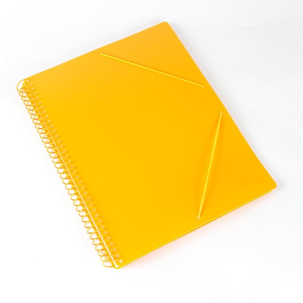 CARPETA ESPIRAL 20 FUNDAS A4 CON BOLSILLO NARANJA PASTEL | 1 UNIDADES | (PRYSE, S,A,)