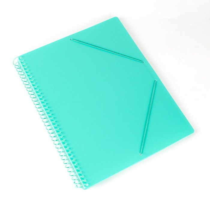 CARPETA ESPIRAL 40 FUNDAS A4 BOLSILLO VERDE PASTEL | 1 UNIDADES | (PRYSE, S,A,)