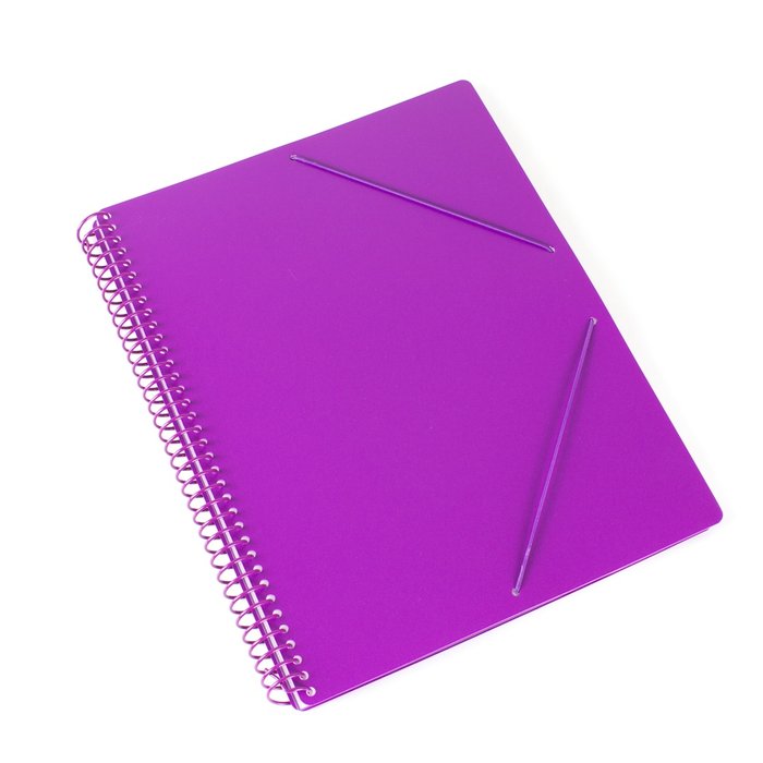 Carpeta espiral 40 fundas A4 lila pastel PRYSE