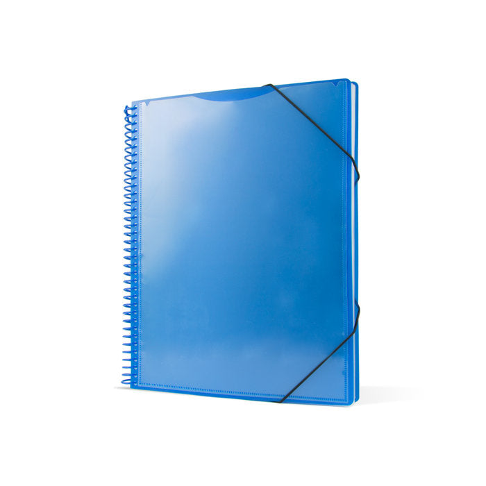 CARPETA ESPIRAL 30 FUNDAS A4 AZUL CON BOLSILLO | 1 UNIDADES | (PRYSE, S,A,)