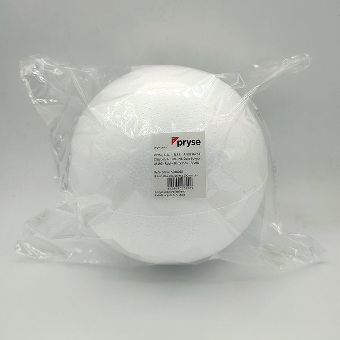 BOLSA 1 BOLA POLIESTIRENO 150MM ø | 1 UNIDADES | (PRYSE, S,A,)